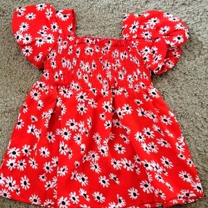 Super adorable red floral baby Summer dress